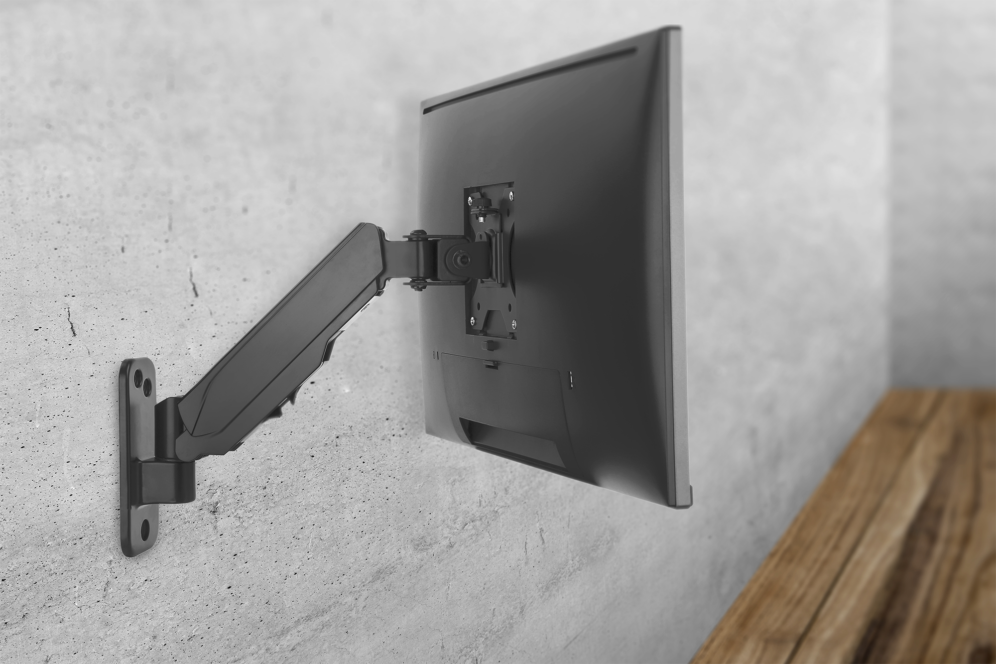 Digitus Wall mount | DA-90396 | Adjustable Height, Rotate, Tilt | 17-32 " | Maximum weight (capacity) 8 kg | Black - Image 11