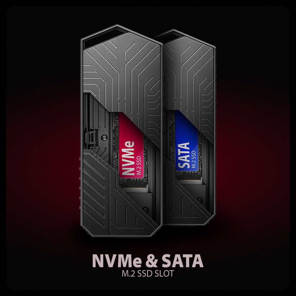 AXAGON USB-C 10Gbps - M.2 NVMe and SATA SSD GAME M.2 box | EEM2-GAM - Image 5