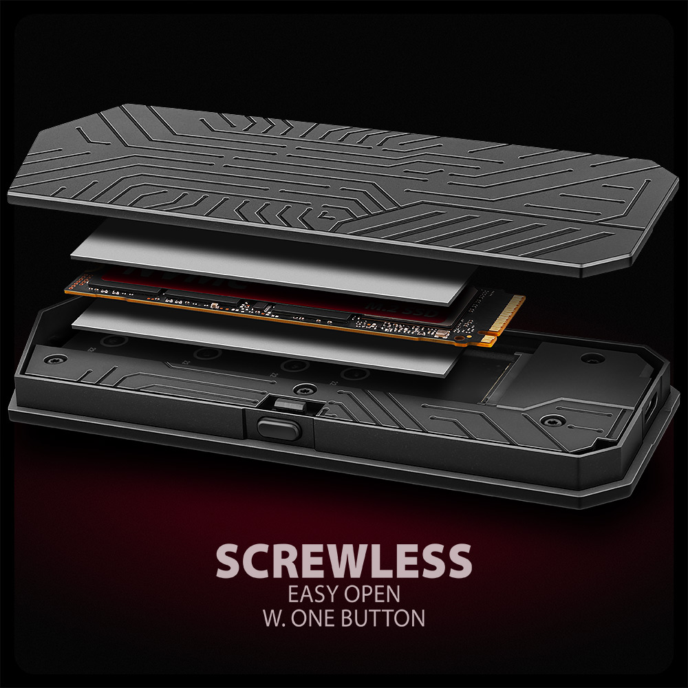 AXAGON USB-C 10Gbps - M.2 NVMe and SATA SSD GAME M.2 box | EEM2-GAM - Image 7