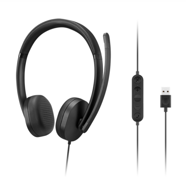 Lenovo Headset | USB-A Stereo Gen 2 | Built-in microphone | Wired | Black