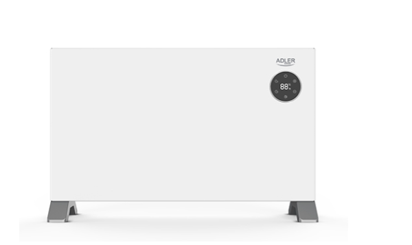 Adler Convection fan heater LCD with remote control | Convection Heater | 2000 W | Number of power levels 3 | White | IPX24