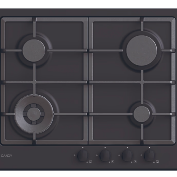 Candy Hob | CHG6BFB4WB | Gas | Number of burners/cooking zones 4 | Knobs | Black