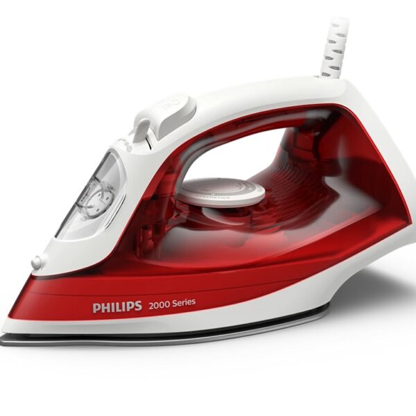 Philips Steam Iron | DST2010/40 2000 Series | Steam Iron | 2000 W | Water tank capacity 250 ml | Continuous steam 25 g/min | Steam boost performance 100 g/min | Red