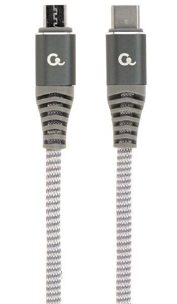 Cablexpert | Premium cotton braided USB Type-C to micro-USB charging and data cable, 1.5 m | CC-USB2B-CMMBM-1.5M