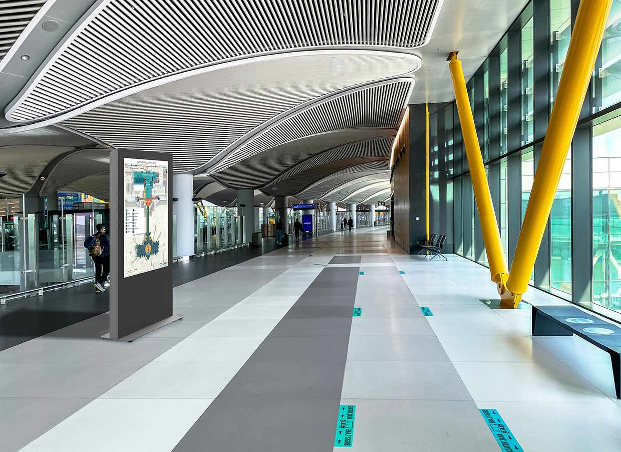 EDBAK Floor stand | IDS09.55 Indoor Public Display Totem | 55 " | Black - Image 4