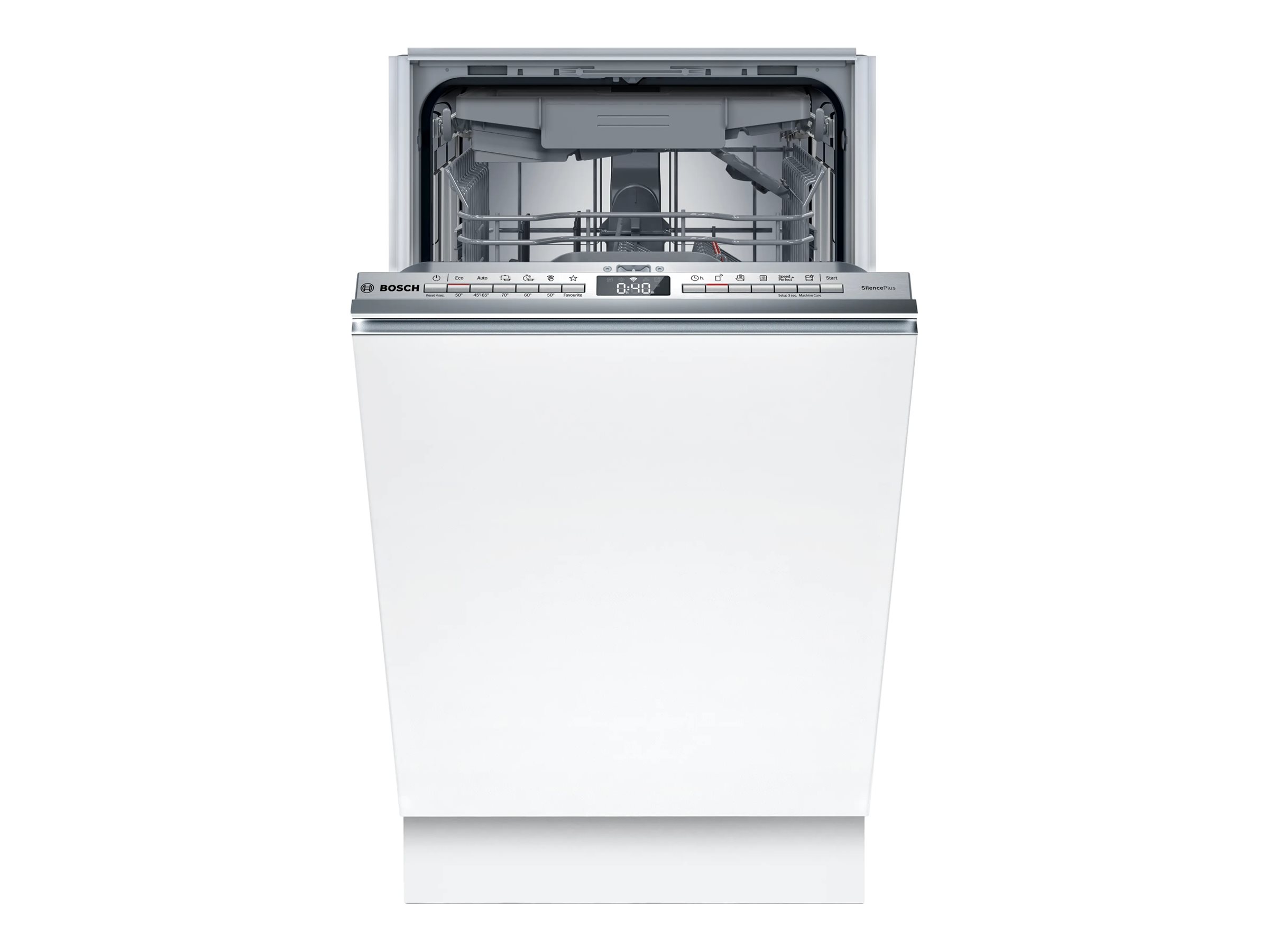 Bosch Dishwasher | SPT4EMX17E | Built-in | Width 45 cm | Number of place settings 10 | Number of programs 6 | Energy efficiency class B | Display | White