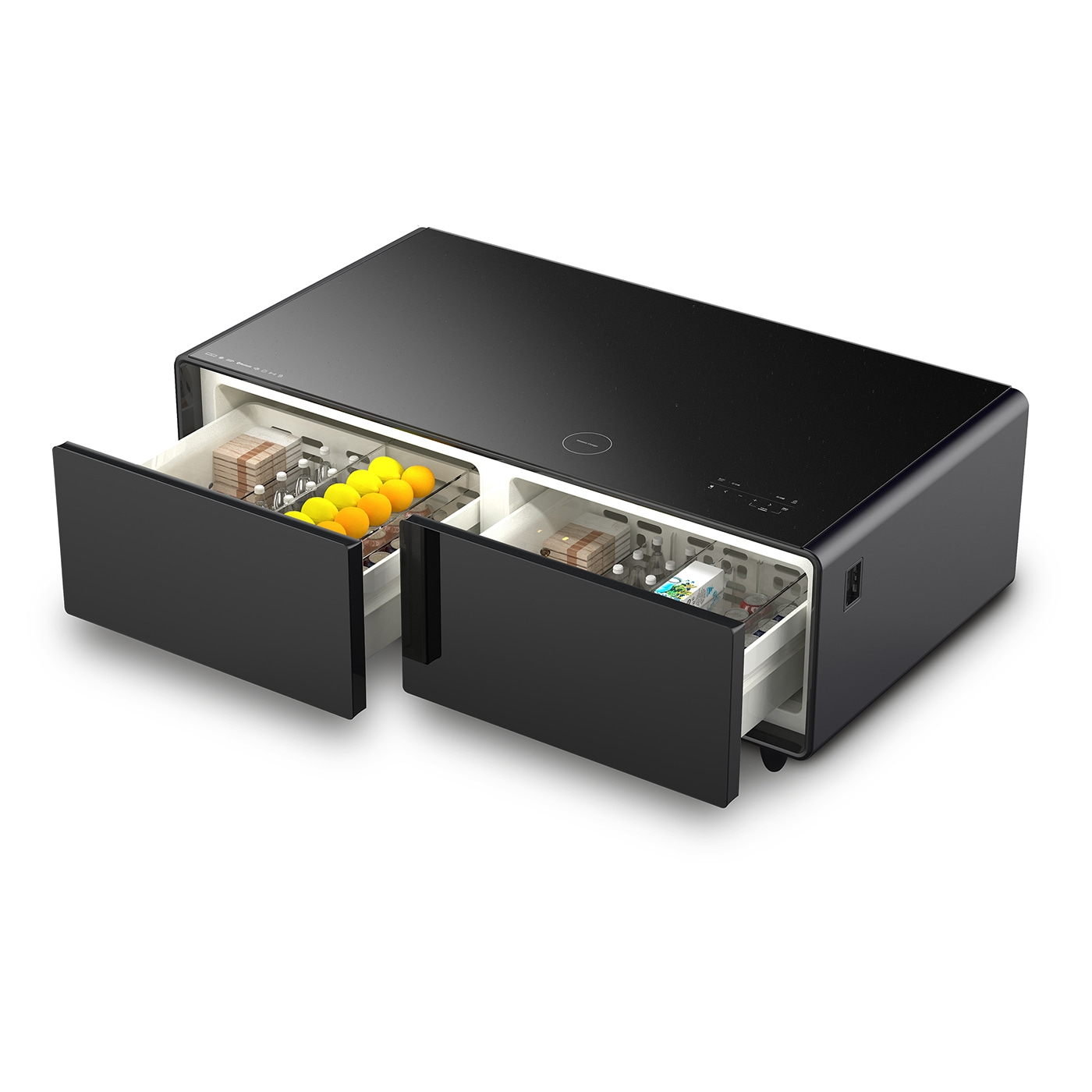 Caso | Lounge-Table with cooling compartments, sound bar and charging option | Sound and Cool | Energy efficiency class F | Free standing | Black - Image 3