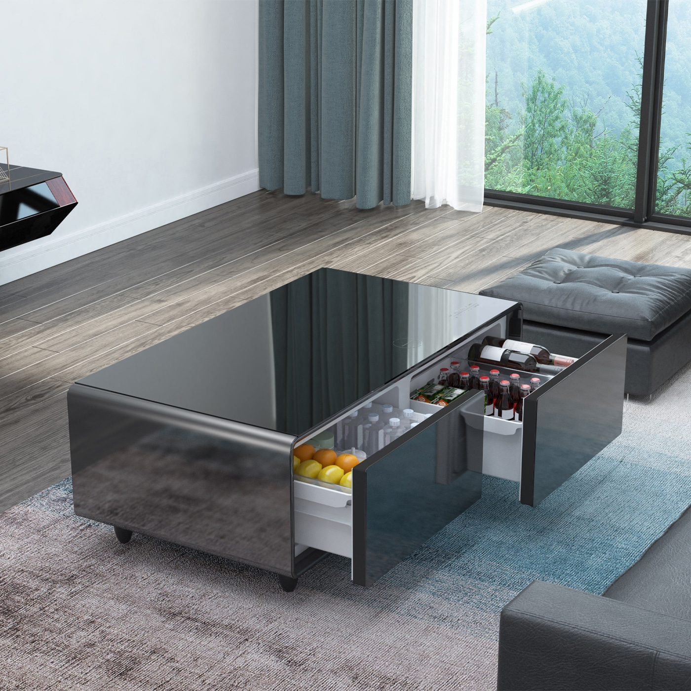 Caso | Lounge-Table with cooling compartments, sound bar and charging option | Sound and Cool | Energy efficiency class F | Free standing | Black - Image 8