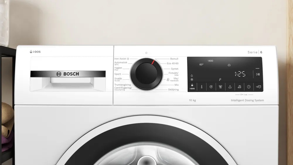 Bosch Washing Machine | WGG254FVSN | Energy efficiency class A | Front loading | Washing capacity 10 kg | 1400 RPM | Depth 63 cm | Width 60 cm | Display | LED | Steam function | White - Image 6