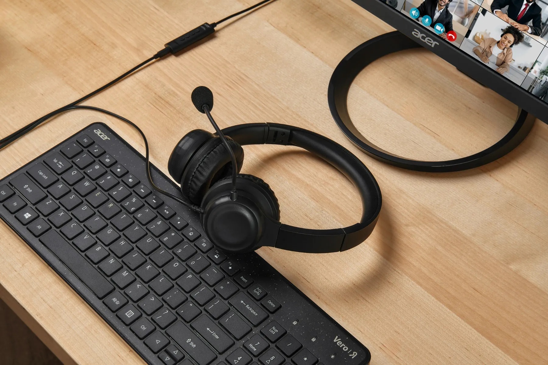 Acer Office Headset | Built-in microphone | Wired | Black - Image 8