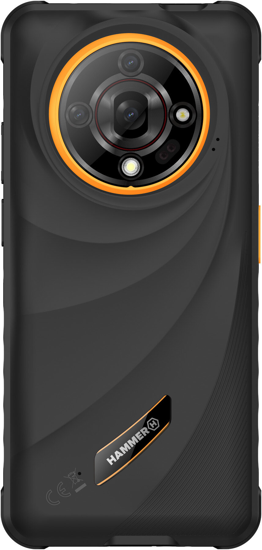 Hammer Iron 6 | Black | 6.56 " | IPS | 1612 x 720 pixels | Mediatek | Internal RAM 6 GB | 128 GB | Dual SIM | 4G | Main camera resolution 48 MP | Android | 14 | 6050 mAh - Image 2