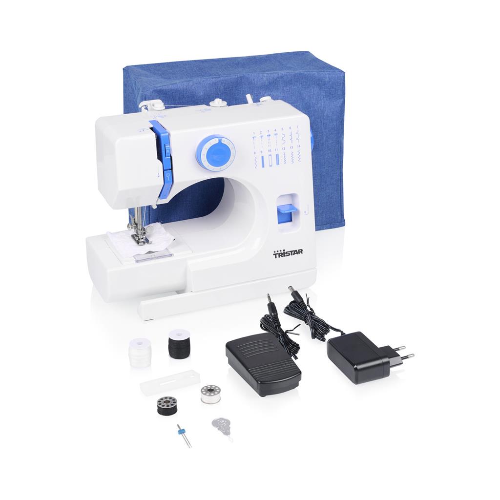 Tristar | Sewing machine | SM-6003 | Number of stitches 14 | Number of buttonholes 1 | White/Blue - Image 3