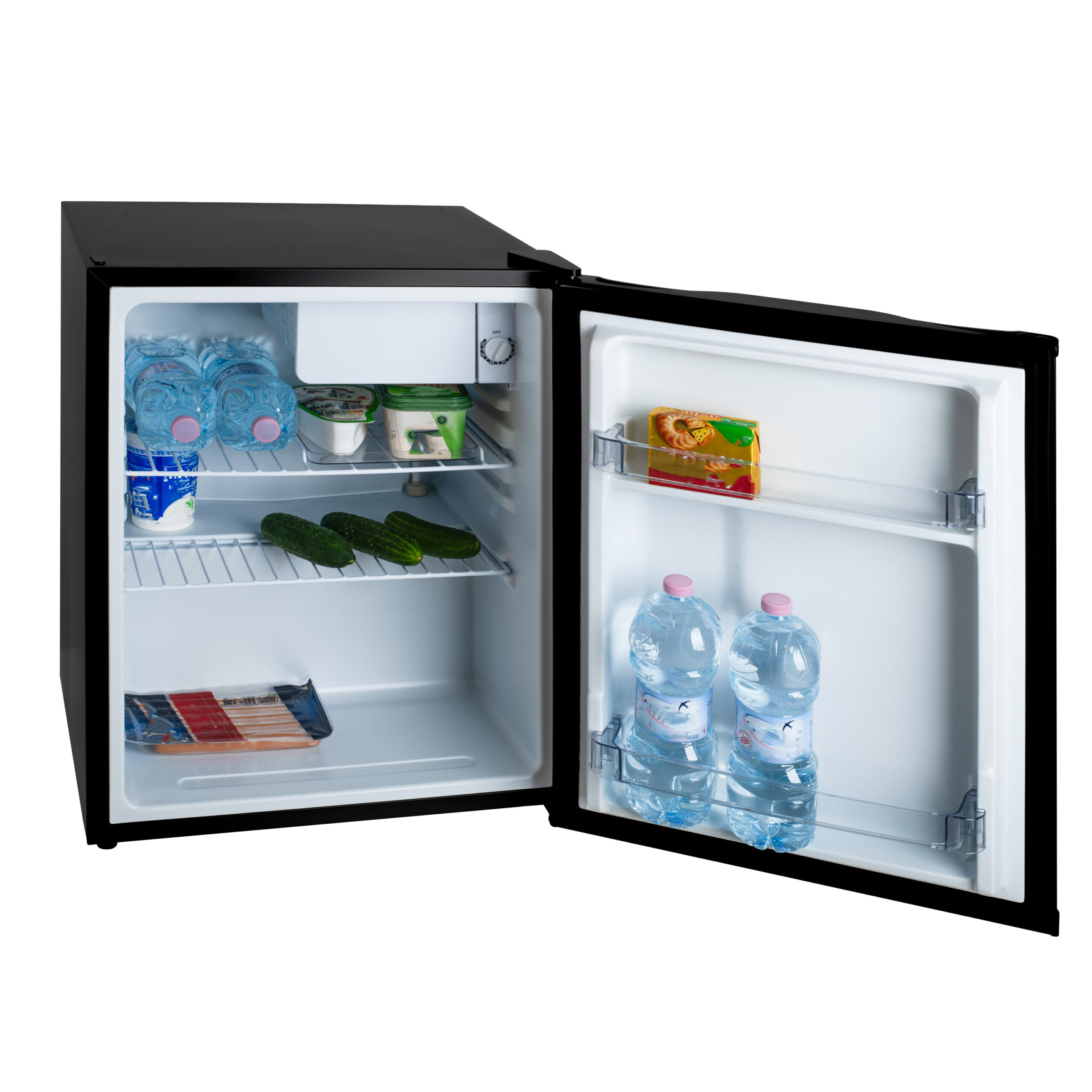 Adler Refrigerator | AD 8097 | Energy efficiency class E | Free standing | Larder | Height 63.2 cm | Fridge net capacity 58 L | 39 dB | Black - Image 6