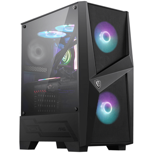 MSI MAG FORGE 100R PC Case, Mid-Tower, USB 3.2, Black | MSI | MSI MAG FORGE 100R | Black | ATX | Power supply included No