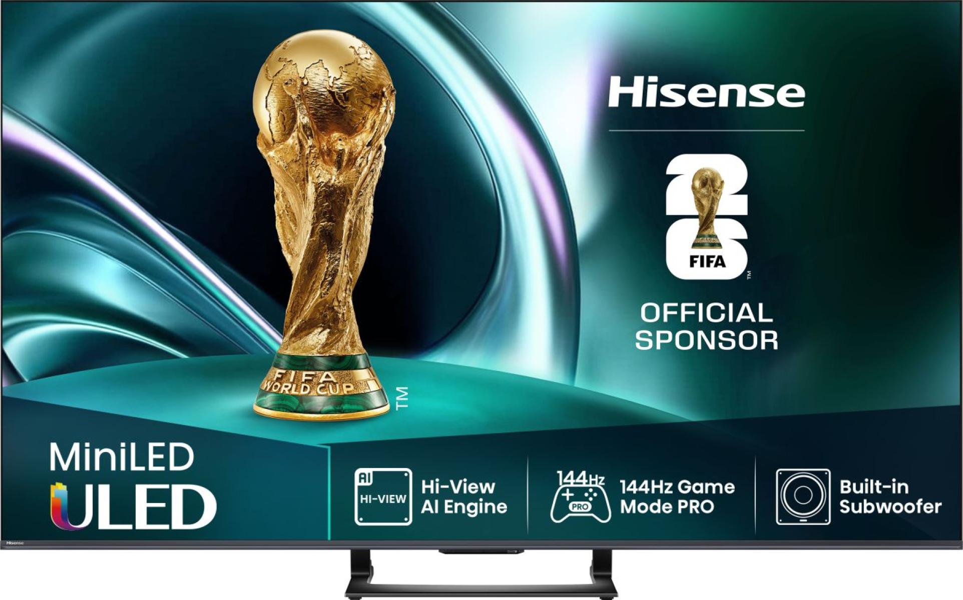 Hisense Mini LED TV | 65U7Q | 65 | Smart TV | VIDAA Smart OS | UHD | Black