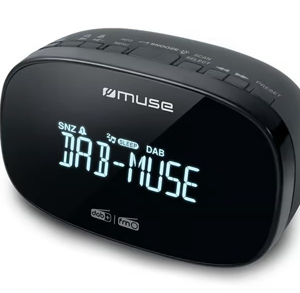 Muse | DAB+/FM Dual Alarm Clock Radio | M-150 CDB | Alarm function | AUX in | Black