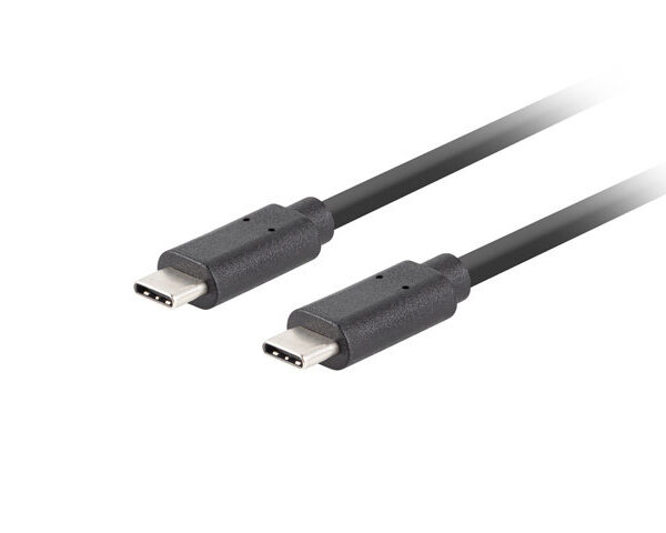 Lanberg USB-C 3.1 Gen 2 Cable, 10GB/s PD100W, 1.8 m | CA-CMCM-32CU-0018-BK | USB Type-C to USB Type-C