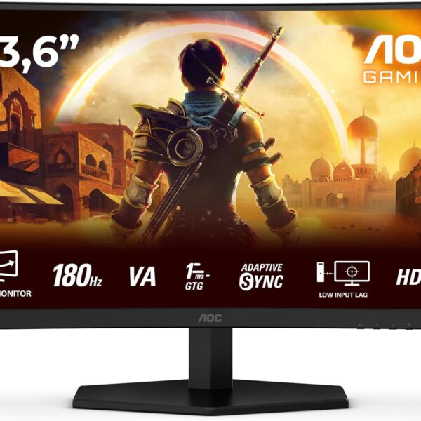 AOC | Gaming monitor | C24G42E | 24 " | VA | FHD | 16:9 | 180 Hz | 0.5 ms | 1920 x 1080 pixels | 250 cd/m² | HDMI ports quantity 2 | Black