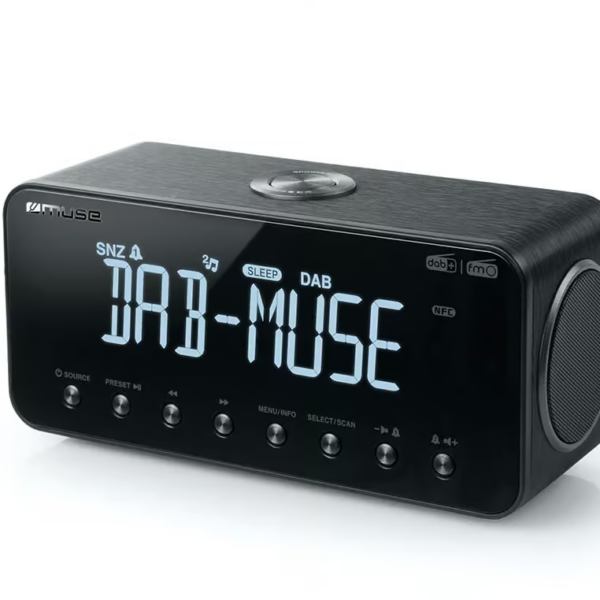 Muse | DAB+/FM Clock Radio with Bluetooth | M-196 DBT | Alarm function | NFC features | AUX in | Black