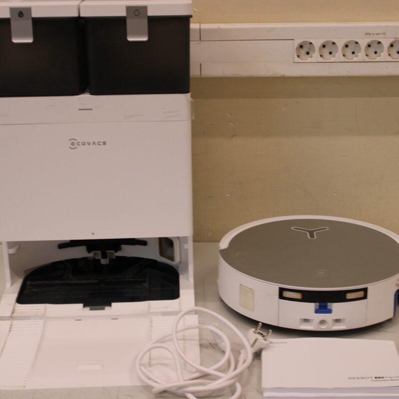 SALE OUT. Ecovacs DEEBOT X8 OMNI Vacuum cleaner, Robot, Wet&Dry, 18000Pa, TruEdge 2.0, AIVI 3D 3.0, YIKO-GPT, White+Auto-empty station | SALE OUT. SALE OUT. Ecovacs | Robotic Vacuum Cleaner | DEEBOT X8 OMNI | Wet&Dry | Lithium-Ion | 5200 mAh | Dust capacity 0.22 L | 17000 Pa | White | DAMAGED PACKAGING, USED, DIRTY, SCRATCHES - Image 4