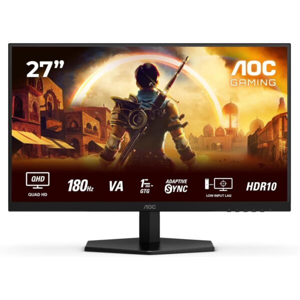 AOC | Q27G42XNE | 27 " | VA | QHD | 16:9 | 180 Hz | 1 ms | 2560 x 1440 pixels | 300 cd/m² | HDMI ports quantity 2 | Black