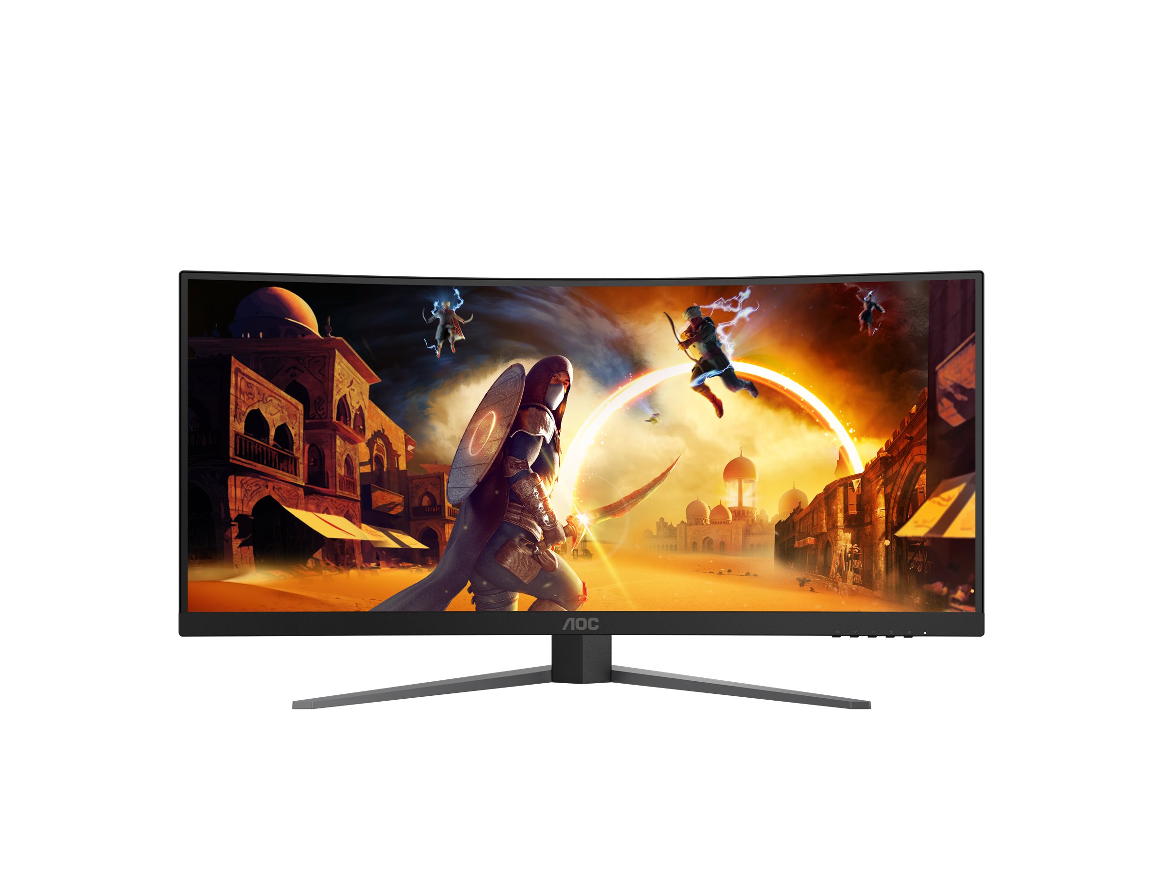 AOC | CU34G4Z | 34 " | Fast VA | WQHD | 21:9 | 240 Hz | 1 ms | 3440 x 1440 pixels | 450 cd/m² | HDMI ports quantity 2 | Black - Image 3