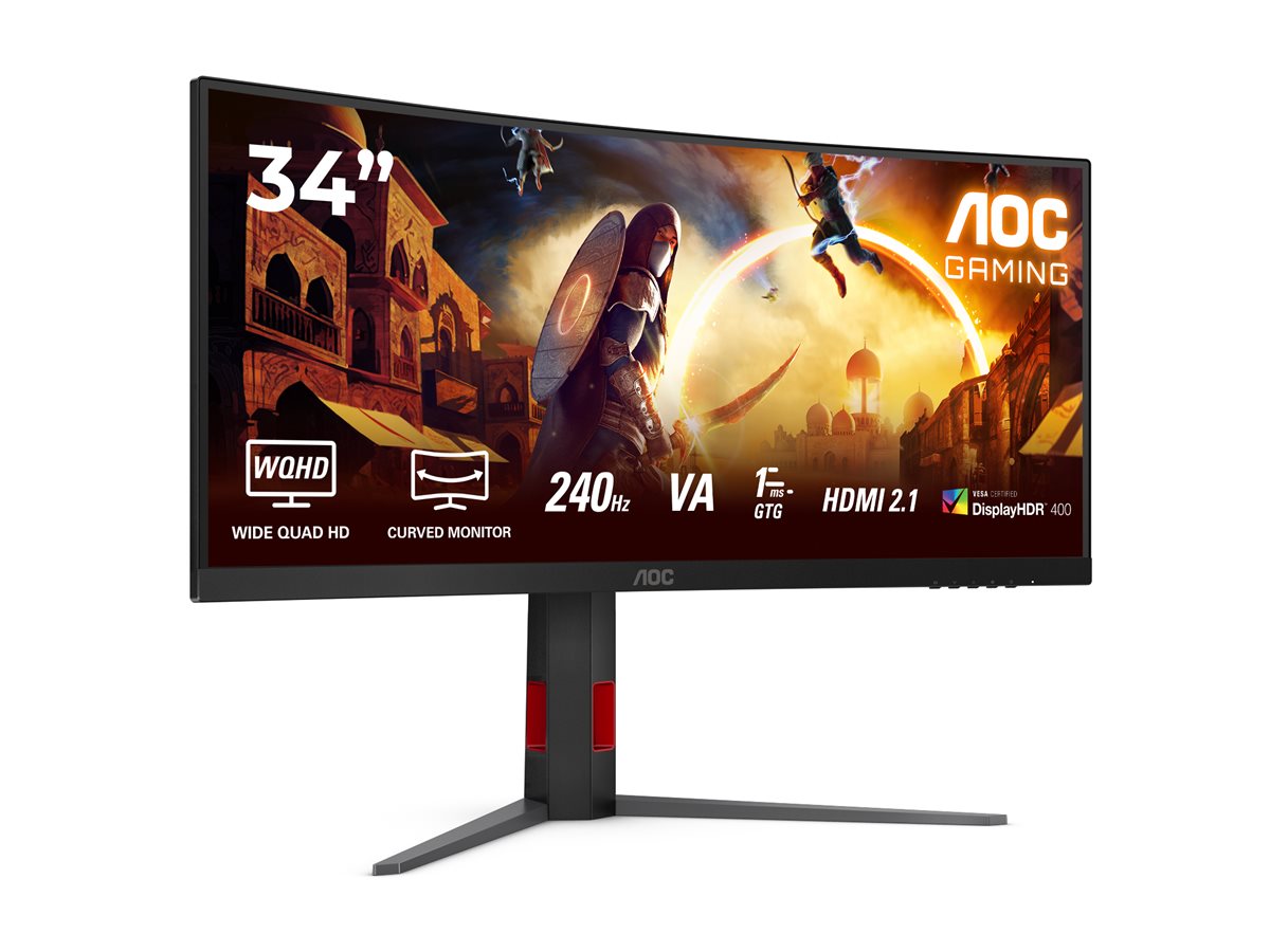 AOC | CU34G4Z | 34 " | Fast VA | WQHD | 21:9 | 240 Hz | 1 ms | 3440 x 1440 pixels | 450 cd/m² | HDMI ports quantity 2 | Black - Image 10