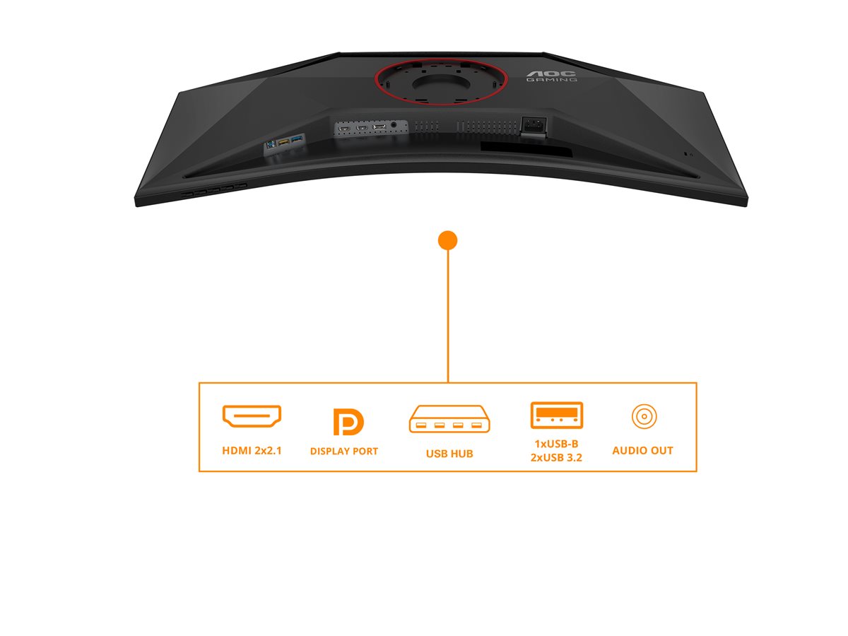 AOC | CU34G4Z | 34 " | Fast VA | WQHD | 21:9 | 240 Hz | 1 ms | 3440 x 1440 pixels | 450 cd/m² | HDMI ports quantity 2 | Black - Image 22