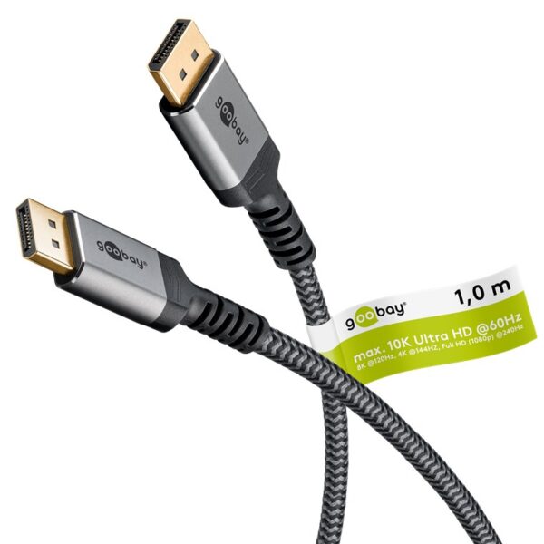Goobay DisplayPort Cable 2.0/2.1, 80 Gbit/s | 75684 | DisplayPort to  DisplayPort