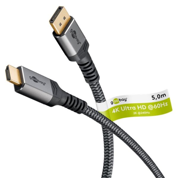 Goobay DisplayPort to HDMI Cable | 65271 | 5 m