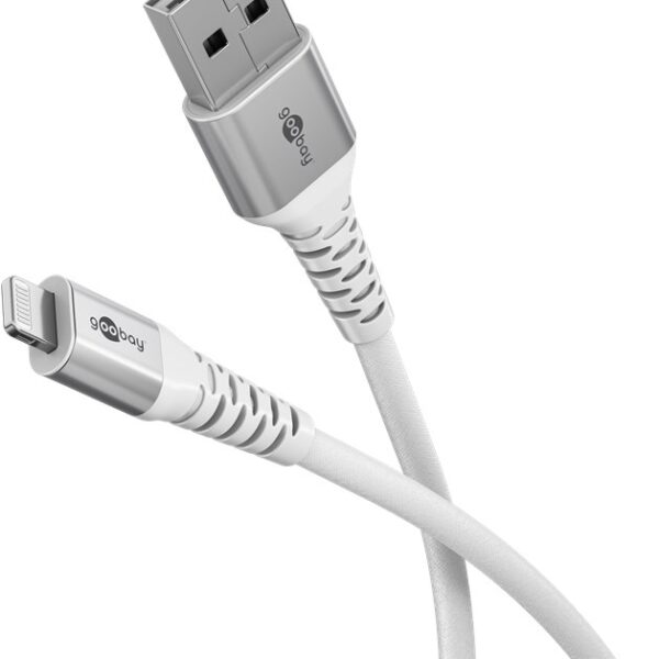 Goobay Lightning USB-A Supersoft Textile Cable with Metal Plugs | 74511