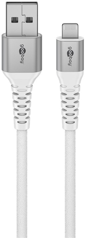 Goobay | Lightning USB-A Supersoft Textile Cable with Metal Plugs | 74512 - Image 3