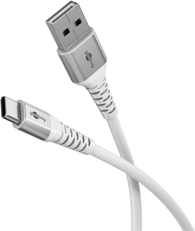 Goobay USB-C to USB-A Supersoft Textile Cable with Metal Plugs | 74530