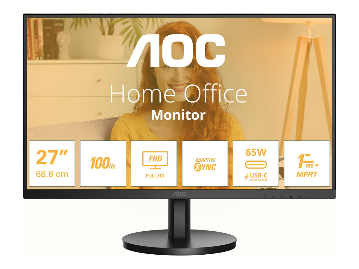 AOC | 27B3CA2 | 27 " | IPS | FHD | 16:9 | 100 Hz | 1 ms | 1920 x 1080 pixels | 250 cd/m² | HDMI ports quantity 1 | Black