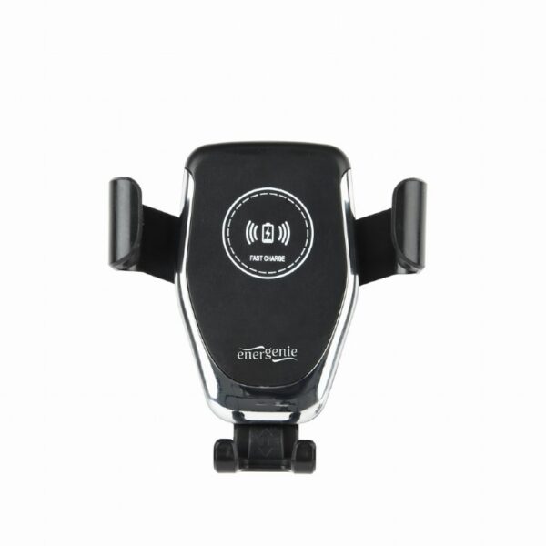 EnerGenie | EG-TA-CHAV-QI10-01 | Car smartphone holder with wireless charger | Built-in charger | Universal smartphone car holder with built-in wireless Qi fast charger, 10 W fast wireless Qi charging function to charge your phone while driving, Practical auto-lock system, suitable for use with phones from 65 to 85 mm wide, Rotating/tilting phone holder with secure fixation on almost any air vent | 77 g