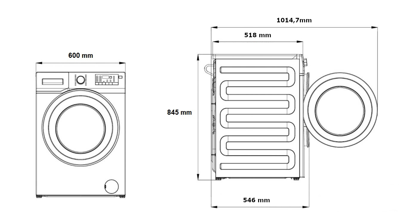 BEKO Washing Machine | BM3WFSU49415WB | Energy efficiency class A | Front loading | Washing capacity 9 kg | 1400 RPM | Depth 55 cm | Width 60 cm | Display | Digital | Steam function | White - Image 8