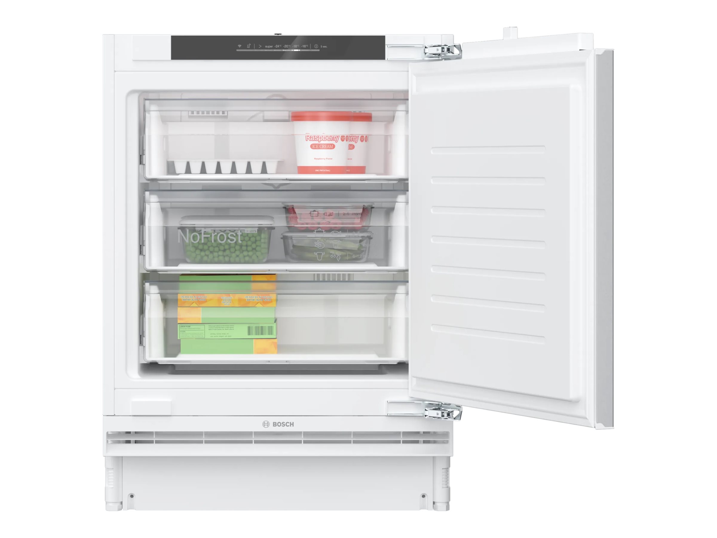 Bosch Freezer | GUN21ADE0 | Energy efficiency class E | Upright | Built-in | Height 82 cm | Total net capacity 85 L | No Frost system | White