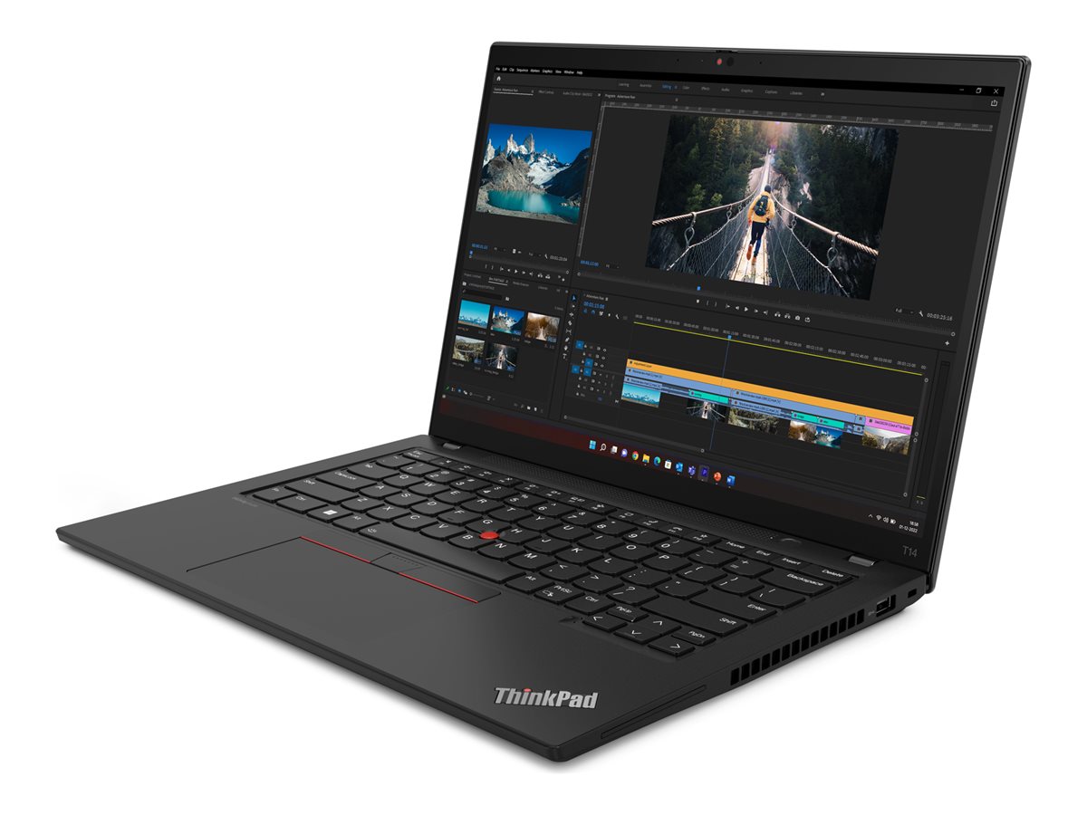 Lenovo ThinkPad T14 G6 Intel | Black | 14 " | IPS | WUXGA | 1920 x 1200 pixels | Anti-glare | Intel Core Ultra 7 | 258V | 32 GB | Soldered LPDDR5x | Solid-state drive capacity 1000 GB | Intel Arc Graphics 140V | Windows 11 Pro | 802.11be | Bluetooth version 5.4 | LTE Upgradable | Keyboard language Nordic | Keyboard backlit | Warranty 36 month(s) | Battery warranty 12 month(s)