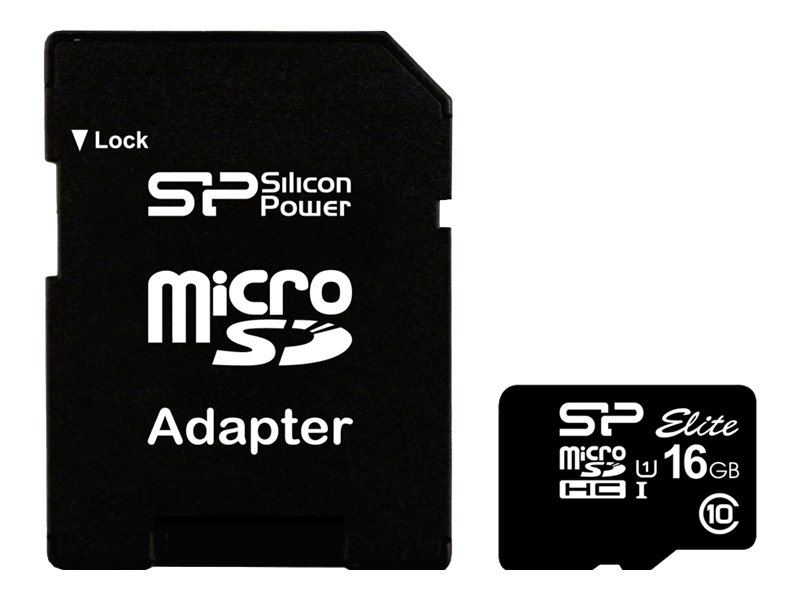 Silicon Power | Elite UHS-I | 16 GB | MicroSDHC | Flash memory class 10 | SD adapter - Image 2