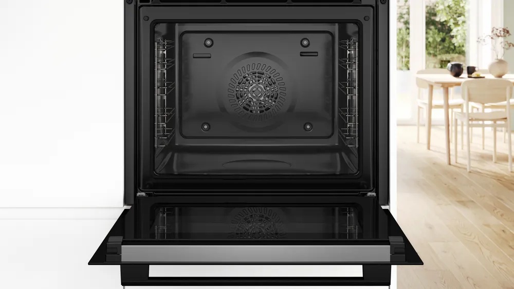 Bosch Oven | HRG578BB7 | 71 L | Electric | Pyrolysis | Knobs | Steam function | Height 59.5 cm | Width 59.4 cm | Black - Image 3