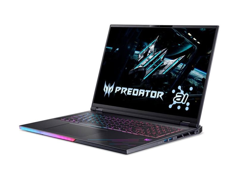 Acer | Predator Helios 18 AI PH18-73-97UF | Abyssal Black | 18 " | Mini LED | WQUXGA | 3840 x 2400 pixels | 120 Hz | Intel Core U9 | 275HX | 64 GB | DDR5 | Solid-state drive capacity 1000 GB | NVIDIA GeForce RTX 5090 | GDDR7 | 24 GB | Windows 11 Home | Bluetooth version 5.4 | Keyboard language US international | Keyboard backlit | Warranty 24 month(s) - Image 2