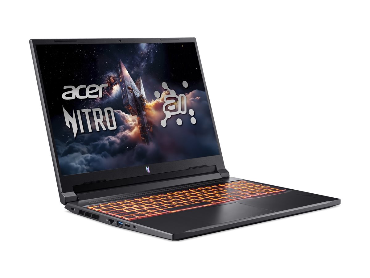 Acer | Nitro V 16 AI ANV16-42-R1HB | Shale Black | 16 " | IPS | WQXGA | 2560 x 1600 pixels | AMD Ryzen 7 | 260 | 16 GB | DDR5 | Solid-state drive capacity 1000 GB | NVIDIA GeForce RTX 5060 | GDDR7 | 8 GB | Windows 11 Home | 802.11ax | Bluetooth version 5.3 | Keyboard language US international | Keyboard backlit | Warranty 24 month(s) - Image 8