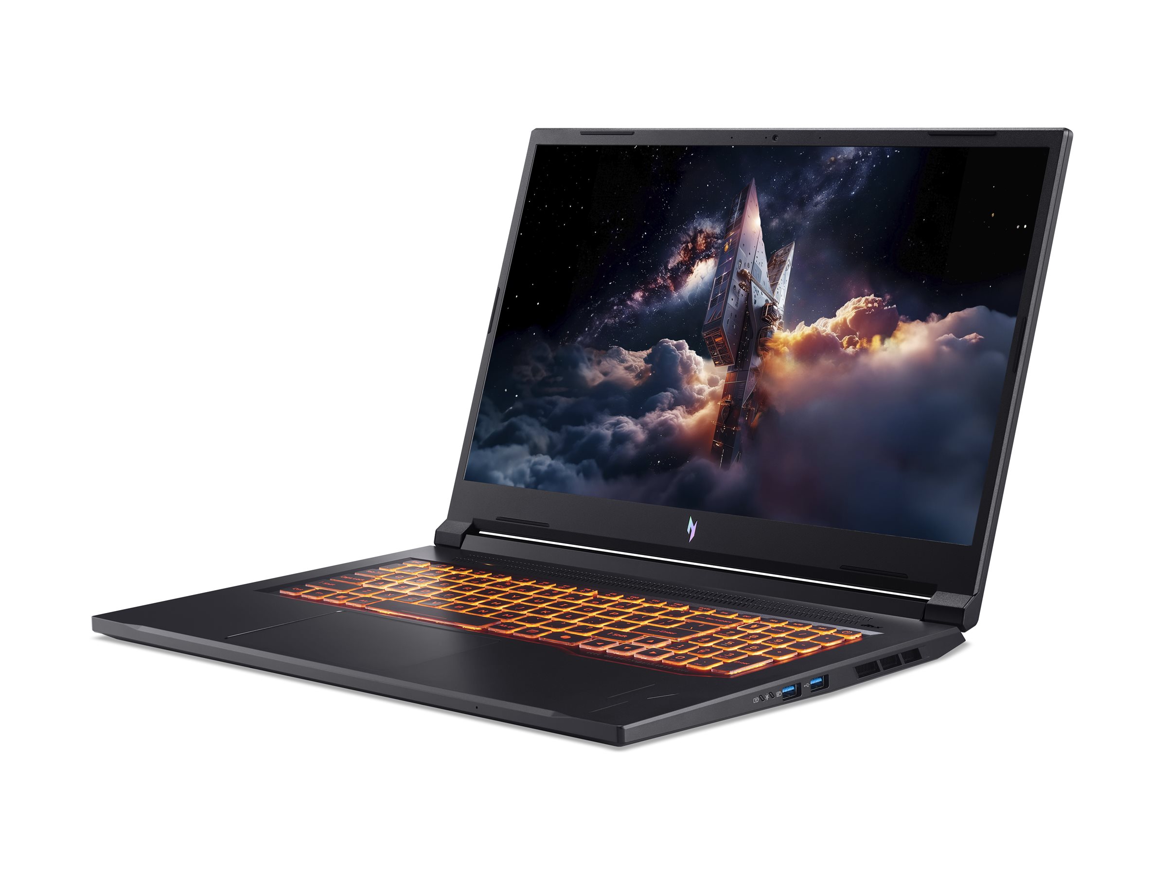 Acer | Nitro V 17 AI ANV17-41-R3C8 | Obsidian Black | 17.3 " | IPS | FHD | 1920 x 1080 pixels | AMD Ryzen 5 | 240 | 16 GB | DDR5 | Solid-state drive capacity 512 GB | NVIDIA GeForce RTX 5050 | GDDR7 | 8 GB | Windows 11 Home | 802.11ax | Bluetooth version 5.3 | Keyboard language US international | Keyboard backlit | Warranty 24 month(s) - Image 2