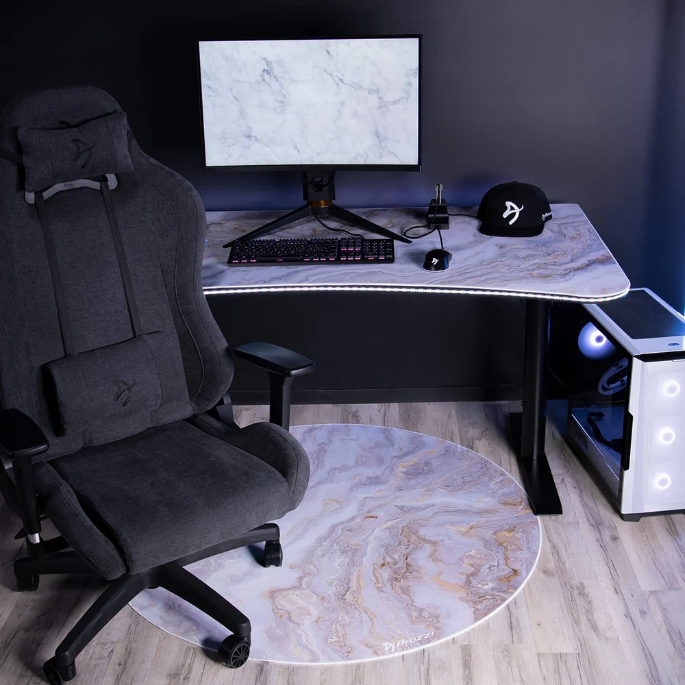 Arozzi Zona Round Floor Pad | White Marble - Image 10