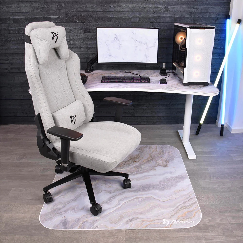 Arozzi Zona Square Floor Pad | White Marble - Image 10