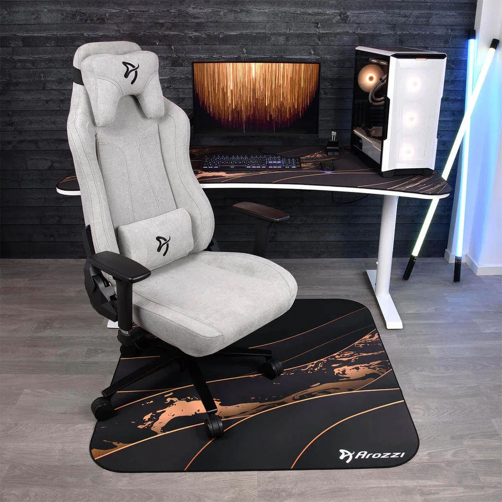 Arozzi Zona Square Floor Pad | Black/Gold - Image 10