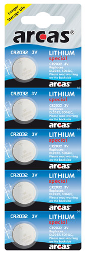 Arcas | CR2032 | Lithium | 5 pc(s)