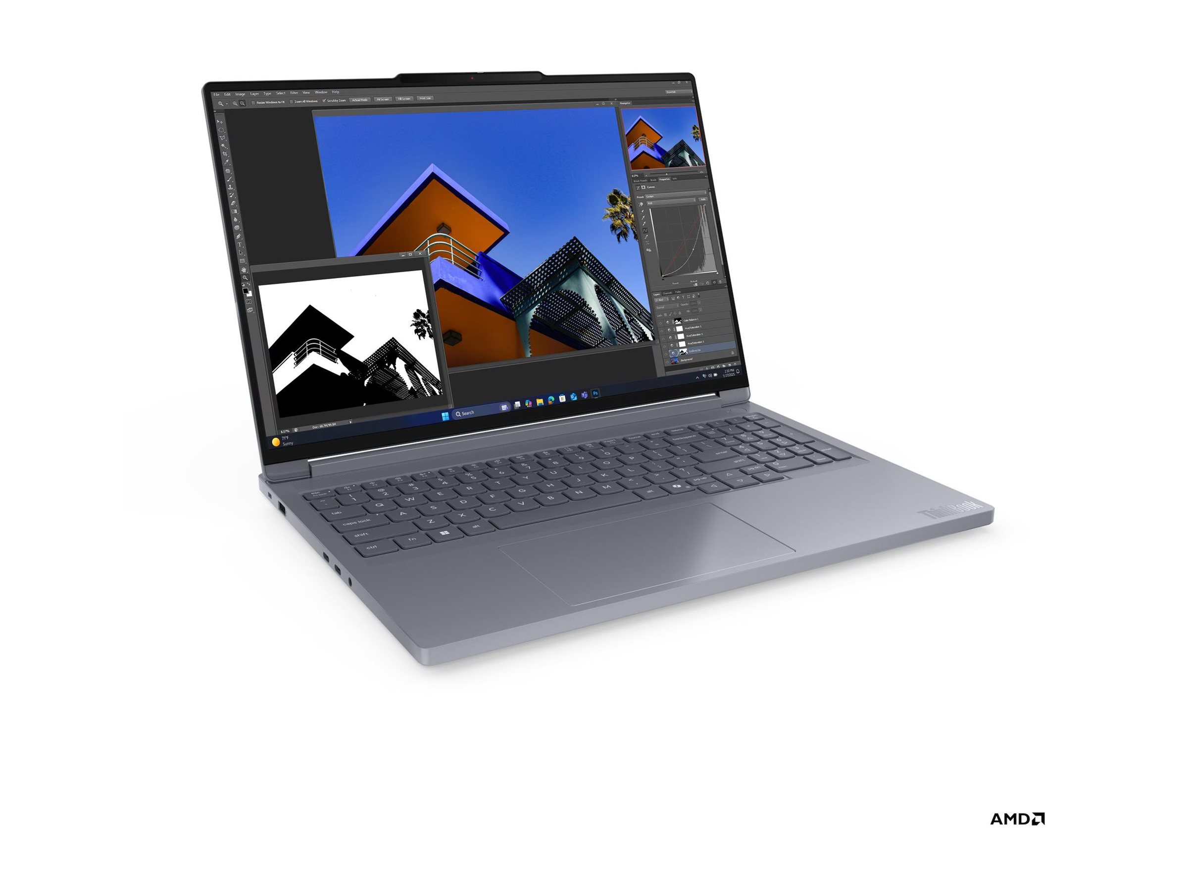 Lenovo ThinkBook 16p G6 ADR | Luna Grey | 16 " | IPS | WQXGA | 2560 x 1600 pixels | Anti-glare | AMD Ryzen 9 | 8940HX | 32 (2x16GB) GB | SO-DIMM DDR5 | Solid-state drive capacity 1000 GB | NVIDIA GeForce RTX 5060 | GDDR7 | 8 GB | Windows 11 Pro | 802.11be | Bluetooth version 5.4 | Keyboard language English | Keyboard backlit | Warranty 24 month(s) | Battery warranty 12 month(s) - Image 5
