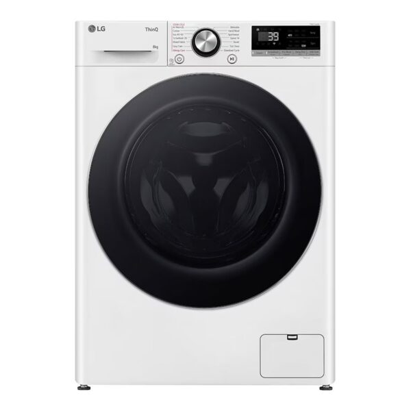 LG Washing machine | F2WR708S3W | Energy efficiency class A | Front loading | Washing capacity 8 kg | 1200 RPM | Depth 48 cm | Width 60 cm | Display | LED | Steam function | Direct drive | Wi-Fi | White