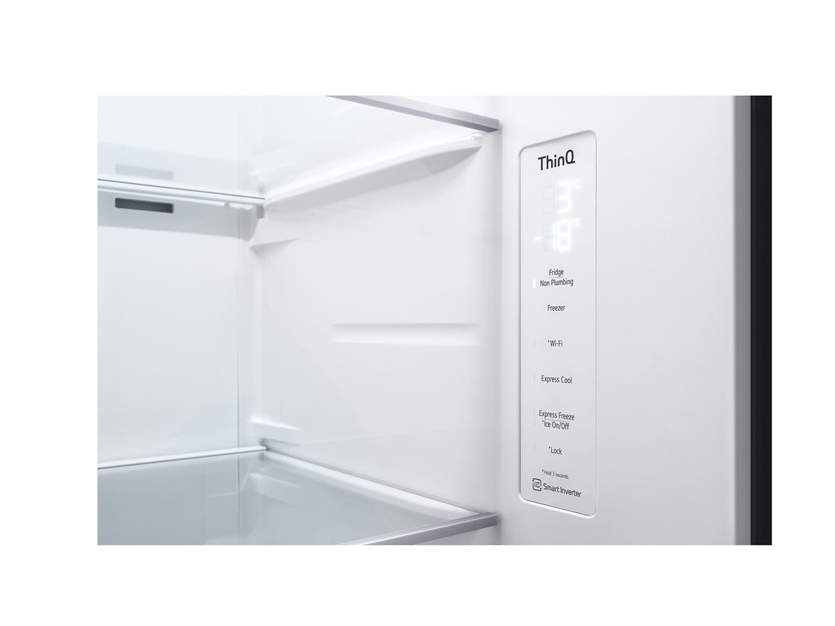 LG GSGV81EPLL Refrigerator, Free-standing, Side by Side, E, Height 1.79 m, Net fridge 416 L, Net freezer 219 L, Black | LG - Image 9